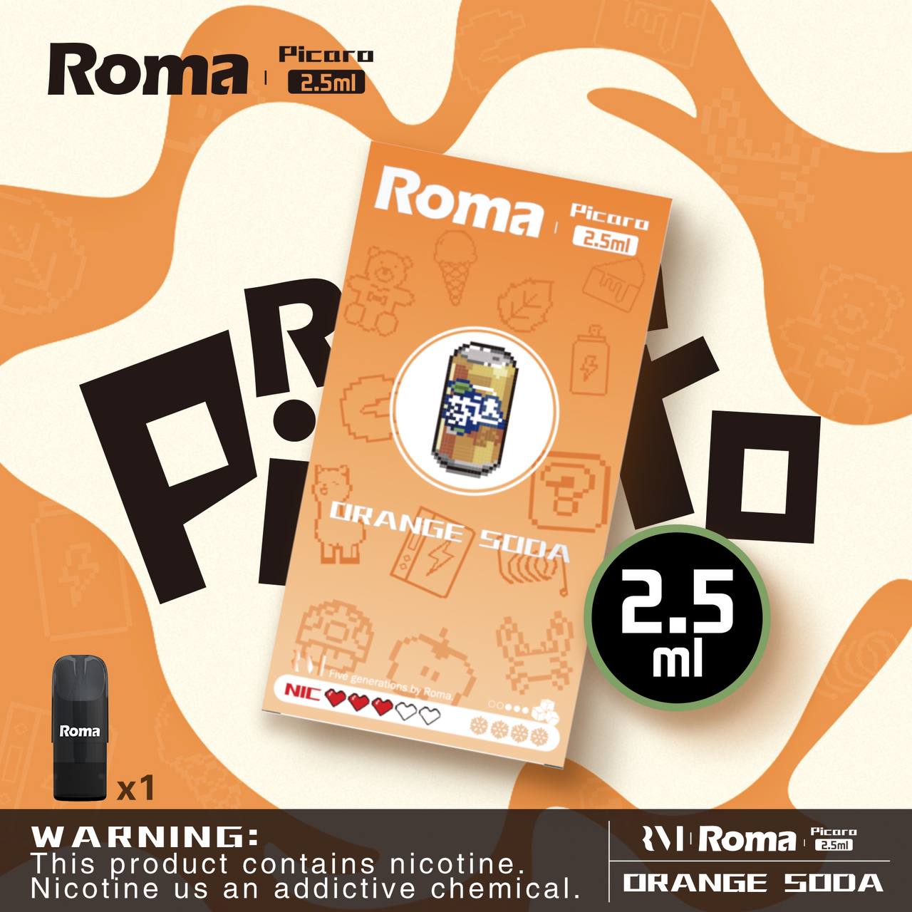 羅馬Roma Picaro  2.5ML 通用 RELX 5代煙彈